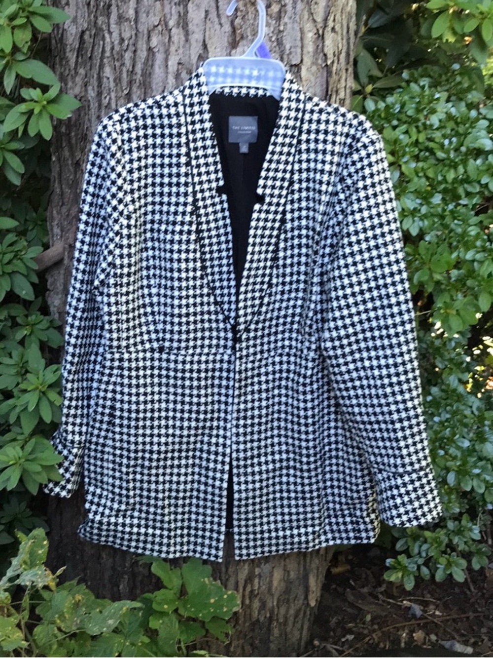 The Limited Lined Black & White Houndstooth Blazer Jacket Coat Women’s 10